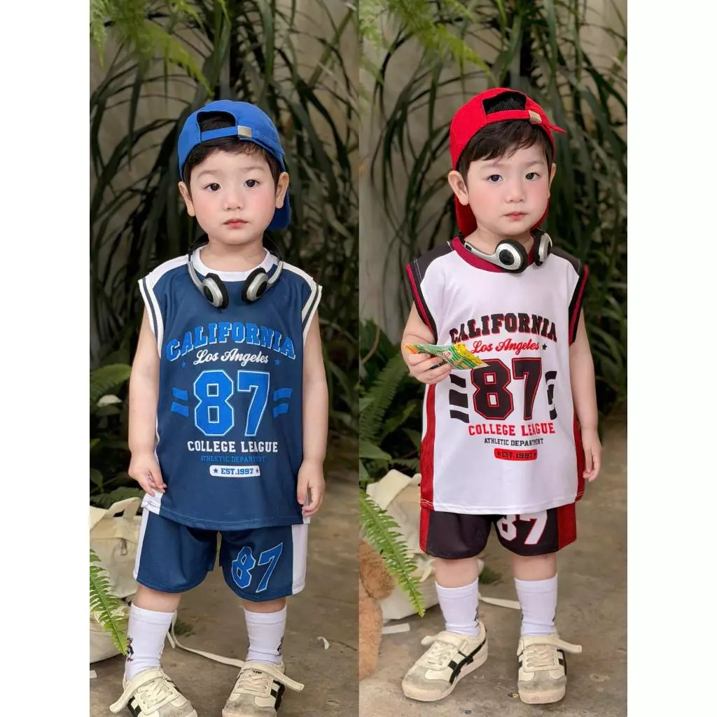 Bộ Quần Áo 3 Lỗ Thể Thao In Số 87 Size 8-22kg Chất Liêu Cotton Mềm Mịn Thoáng Mát ( IN SỐ 87 )