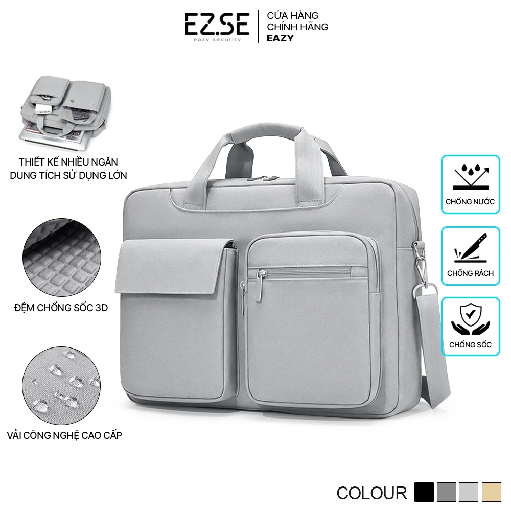 Túi xách công sở nam nữ EAZY TLA02 Túi laptop chống sốc chống nước , Cặp đựng tài liệu, giáo trình
