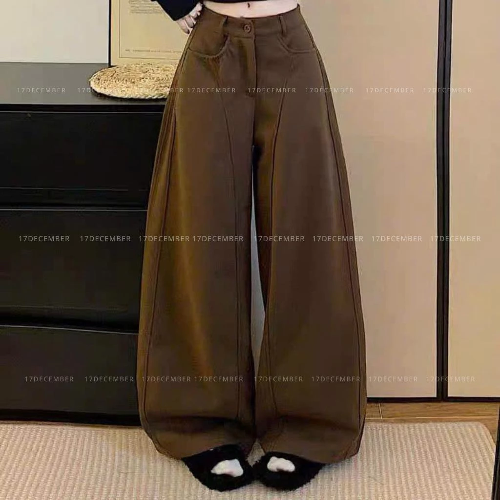Quần Kaki Form Thụng Cạp Chun Sau Gân Giữa – Style Hàn