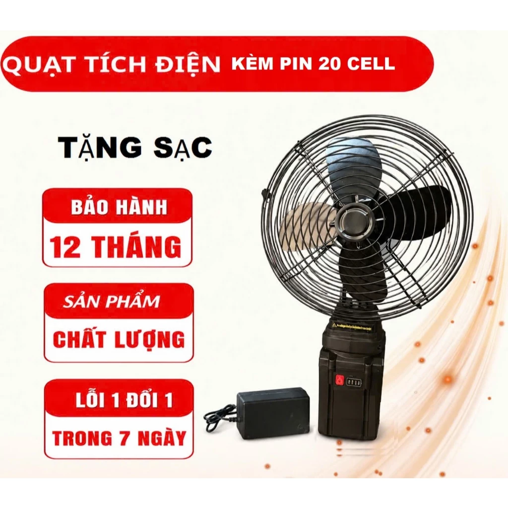 {LỒNG SẮT- PIN 20 CELL} quạt lồng sắt đường kính 8ich- tích điện pin trâu khỏe, kèm pin 20 cell dùng liên tục 6-10tiếng