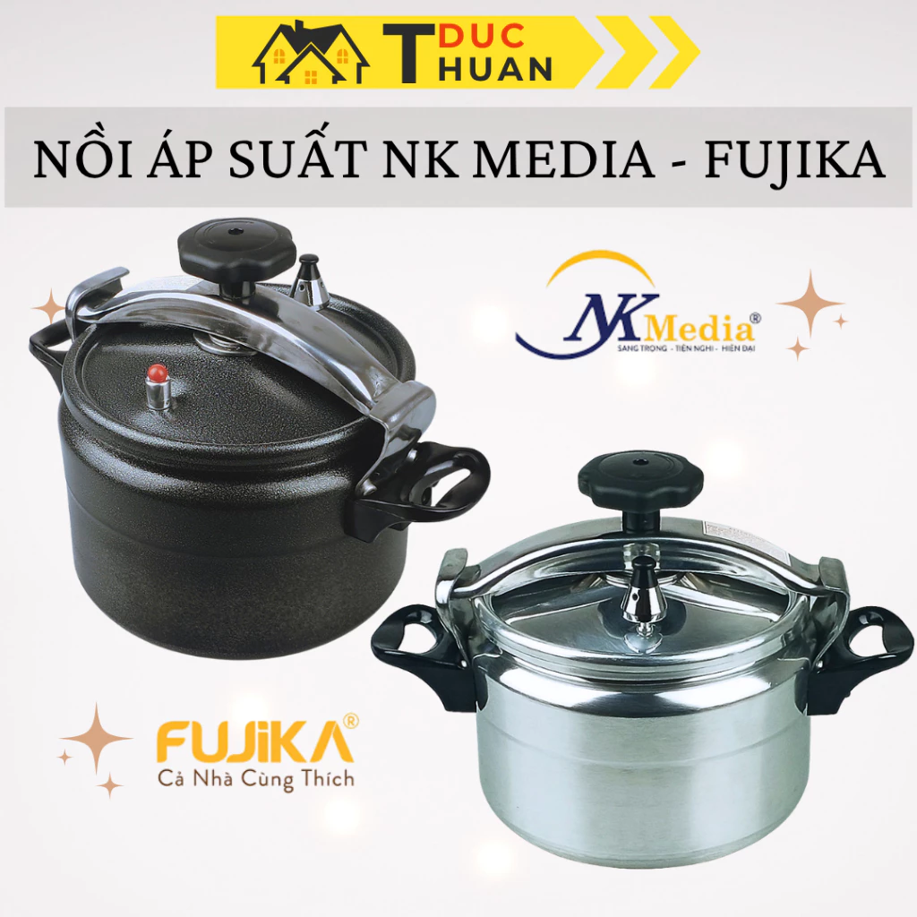 Nồi áp suất đun Bếp từ, Bếp gas NK Media - Fujika 4L 5L-7L Bảo Hành 12 Tháng ĐT HOME