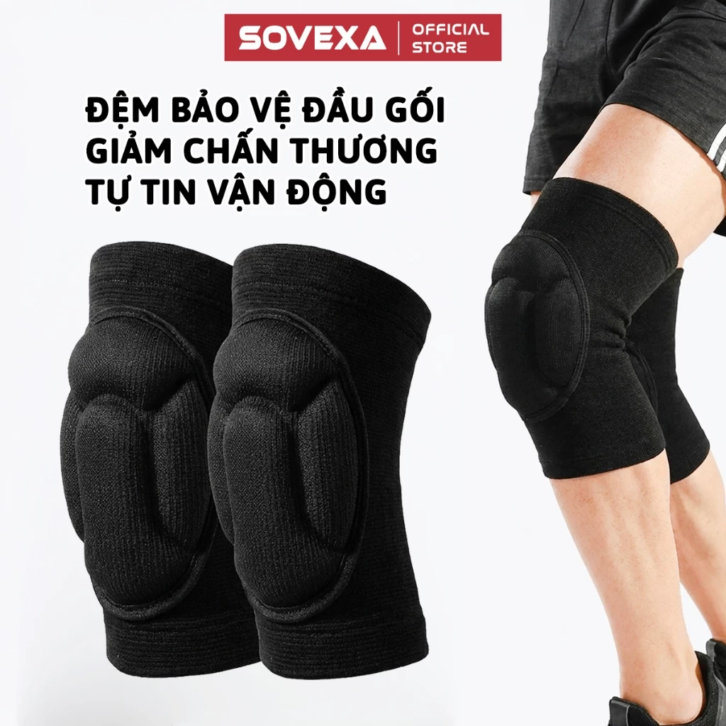 Bó Gối Thể Thao Chuyên Dụng Sovexa, Đệm Bảo Vệ Đầu Gối  Giúp Giảm Chấn Thương Thoải Mái Vận Động