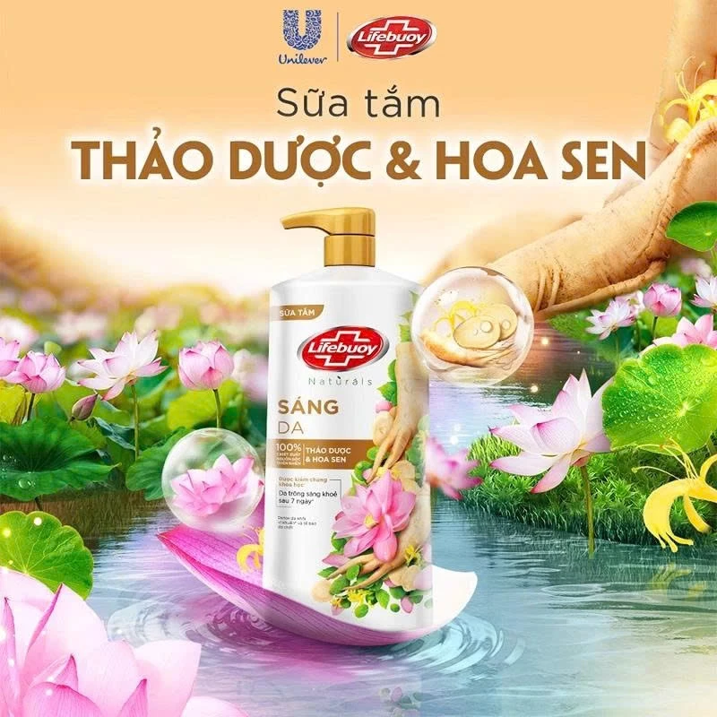 Sữa tắm Lifebuoy Thiên nhiên Detox Và chăm sóc chuyên sâu 800g