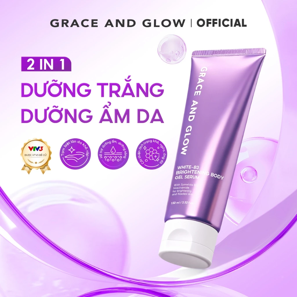 Sữa dưỡng thể trắng da body B3 Grace and Glow Hỗ trợ ẩm lâu trôi ngăn ngừa da khô dễ hấp thụ hương thơm lưu lại lâu