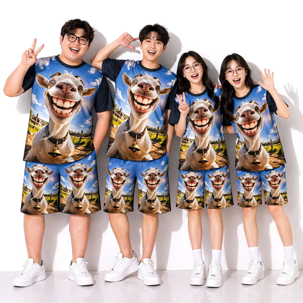 Bộ Quần Áo Nam Nữ Con Sói 33Kg-123Kg Bigsize Chất Thun Co Dãn Không Bai Dão Kiểu Dáng Thể Thao Tay Ngắn Unisex Thoải Mái