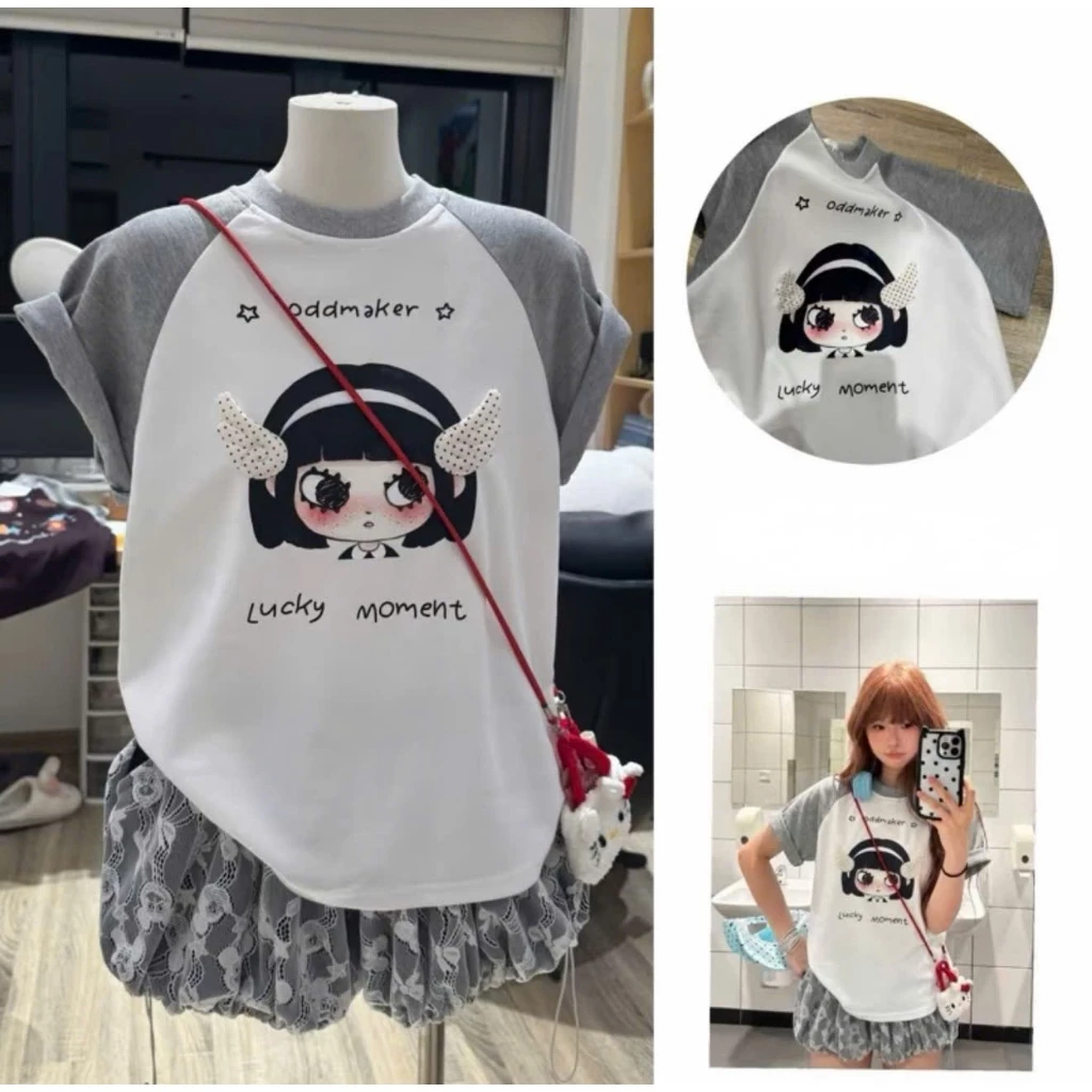 Áo Thun Nữ Babytee In Hình Dễ Thương, Áo Phông Cotton Mềm Mại Co Giãn Tốt Form Fit Phong Cách Hàn Ulzzang