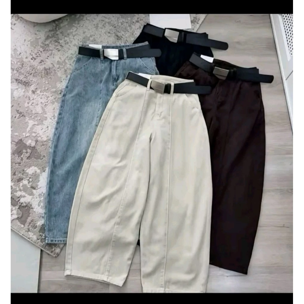 Quần Jean Nữ - Cạp Khóa Trước Chun Sau Dáng Baggy Thụng Trẻ Trung Cá Tính, Sản Phẩm Không Kèm Đai