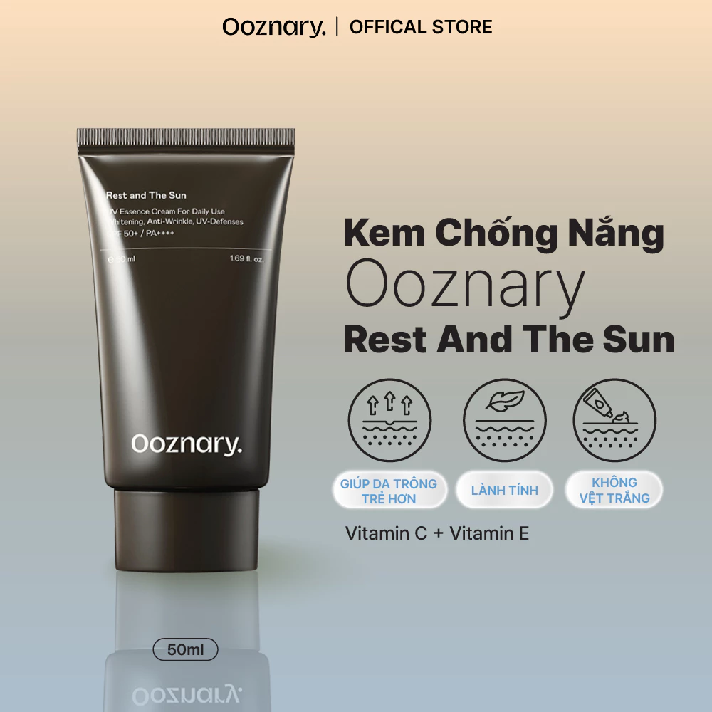 [LIVE] Kem chống nắng Ooznary Rest and The Sun SPF 50+ / PA++++ 50ml làm dịu da kiểm soát dầu