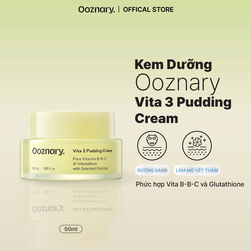 [LIVE] Kem dưỡng Ooznary Vita 3 Pudding Cream 50ml hỗ trợ chăm sóc đốm sắc tố và vết thâm