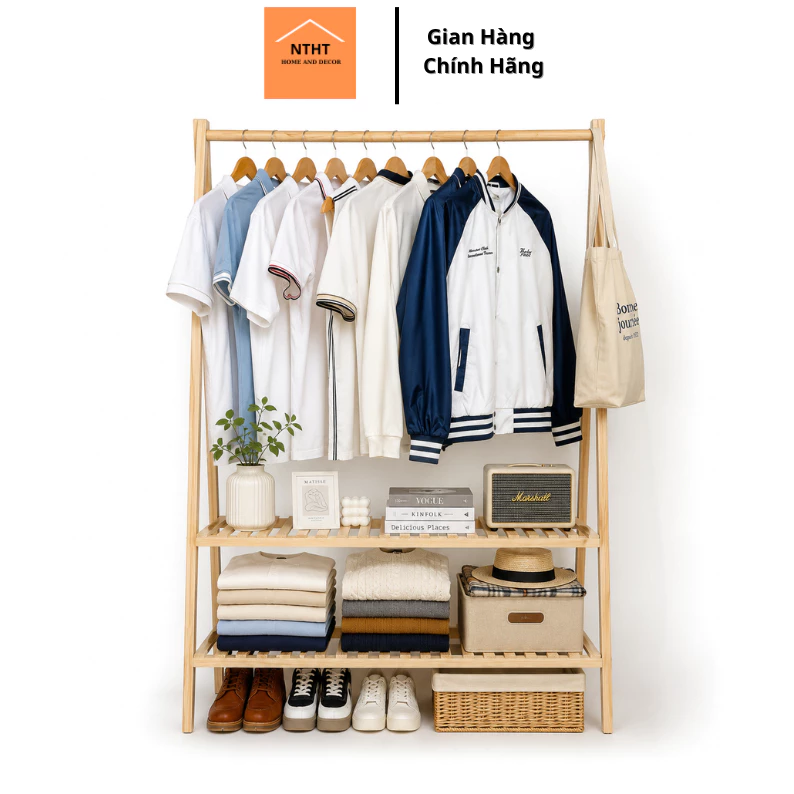 Kệ treo quần áo DECORHT1992 2 tầng chứa đồ