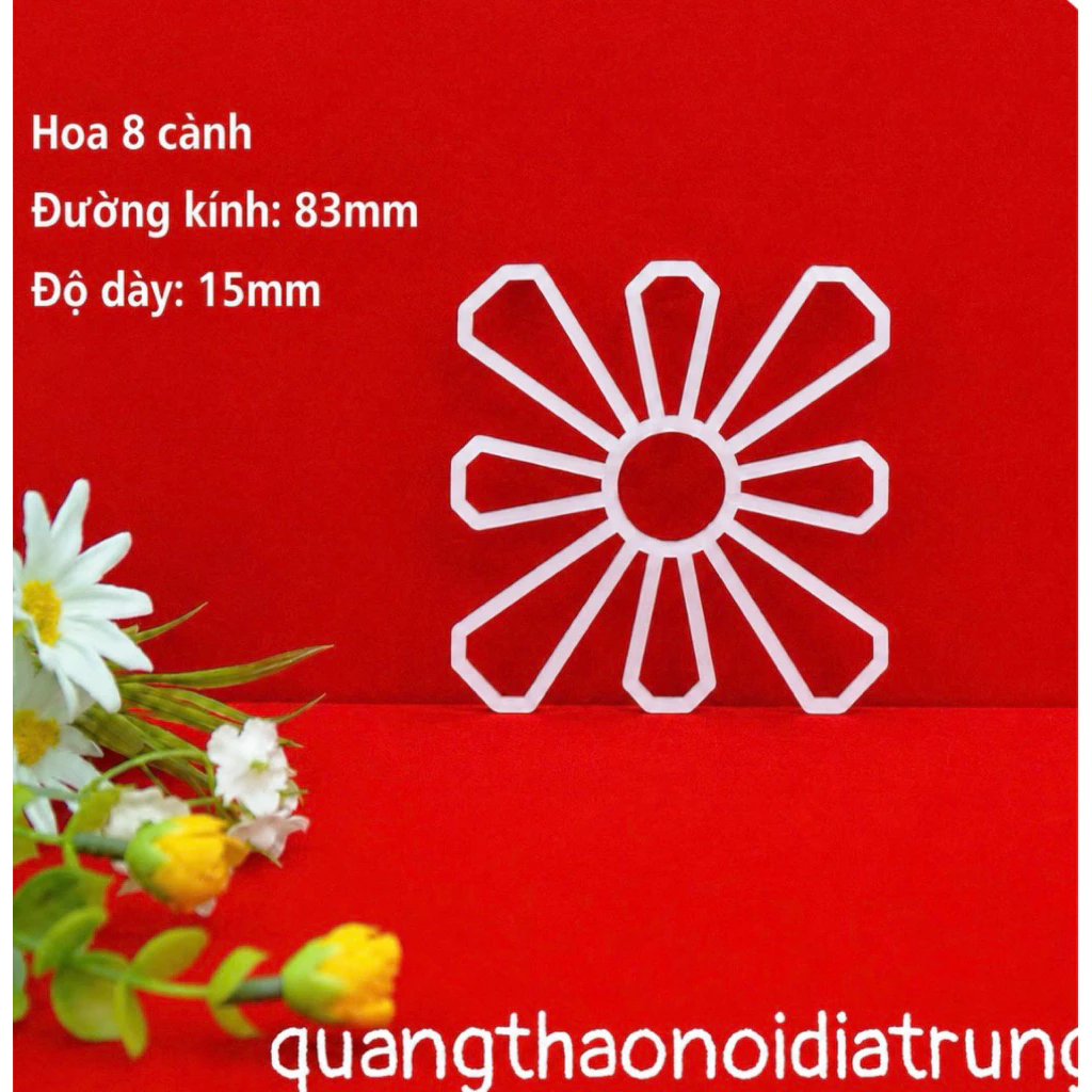 [HÀNG SẴN] Tấm Canvas Hoa Nhựa Định Hình Móc Túi Handmade – Mẫu Hoa Cúc Lục Giác / Hoa Mai / Bát Giác Làm Túi Len DIY