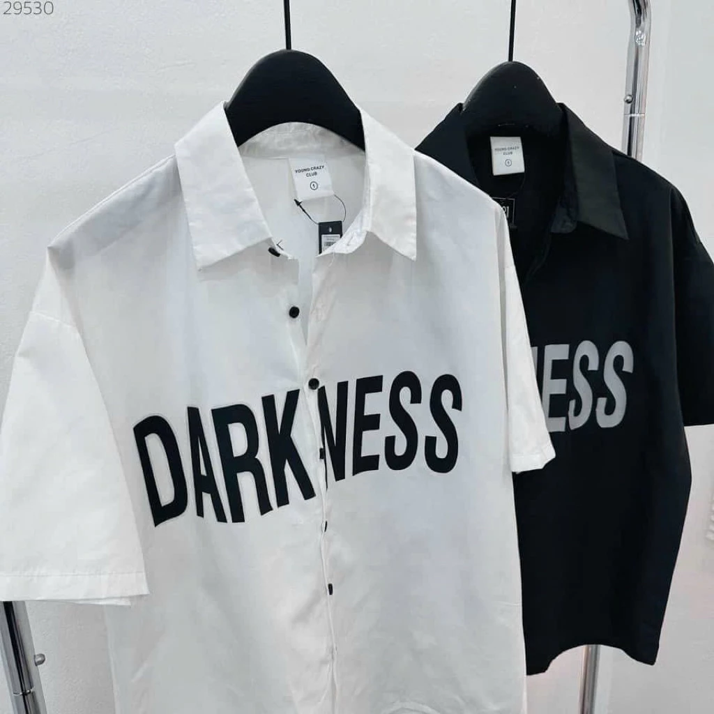 Sơmi Nam [Streetwear] DARKNESS form dáng Unisex