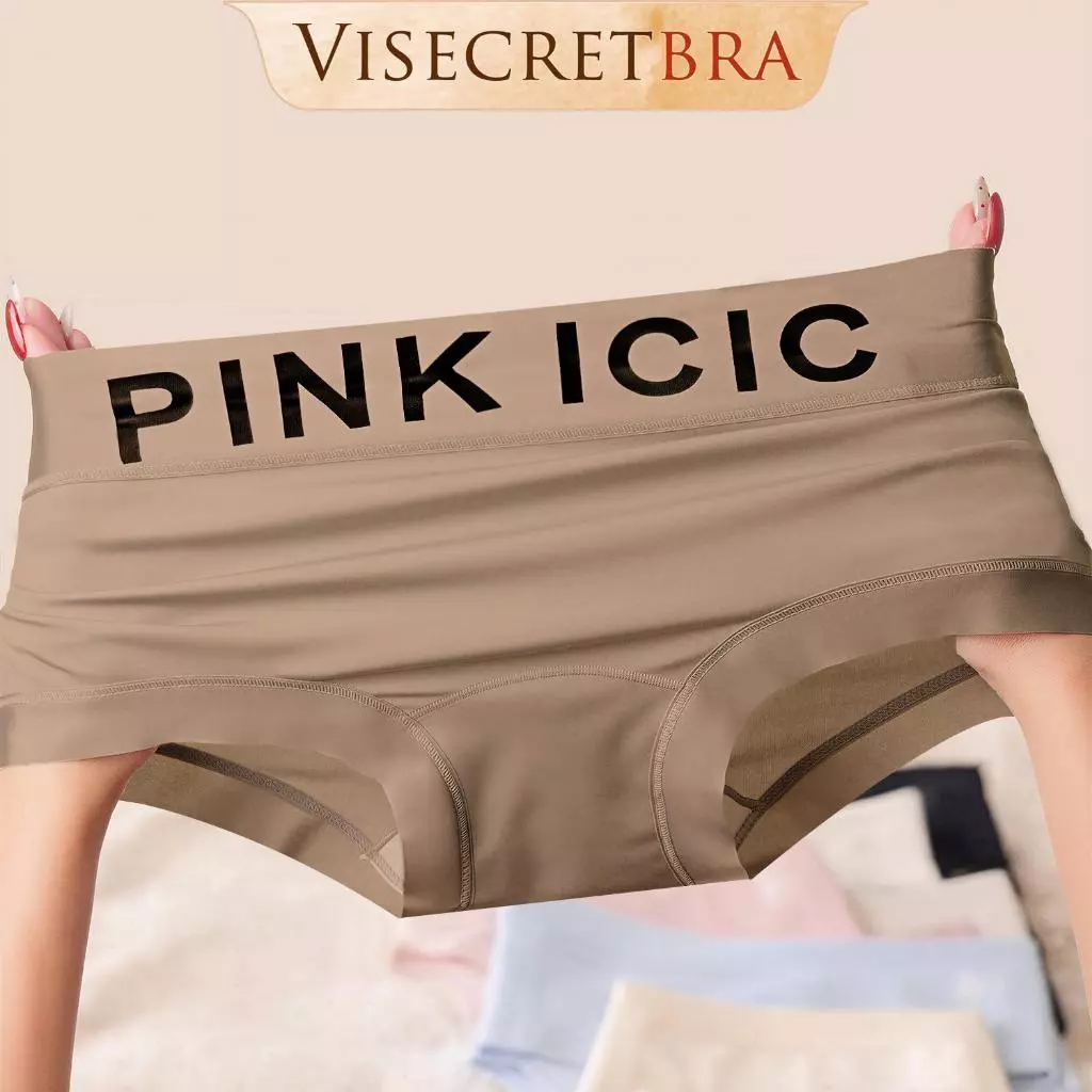 Quần Lót Boxer Nữ Quần Trong Thun Co Giãn Lưng Cao Vừa Họa Tiết In Viền Chữ Đáy Quần May Liền Thoáng Khí -- C-VN260419K
