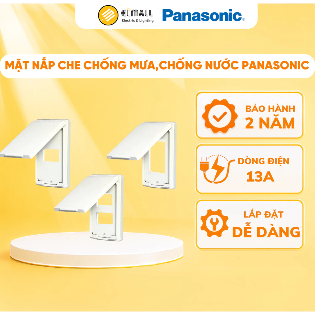 Mặt nắp che chống mưa,chống nước, IP55 đảm bảo an toàn ngoài trời, nhà tắm Panasonic - ELMALL