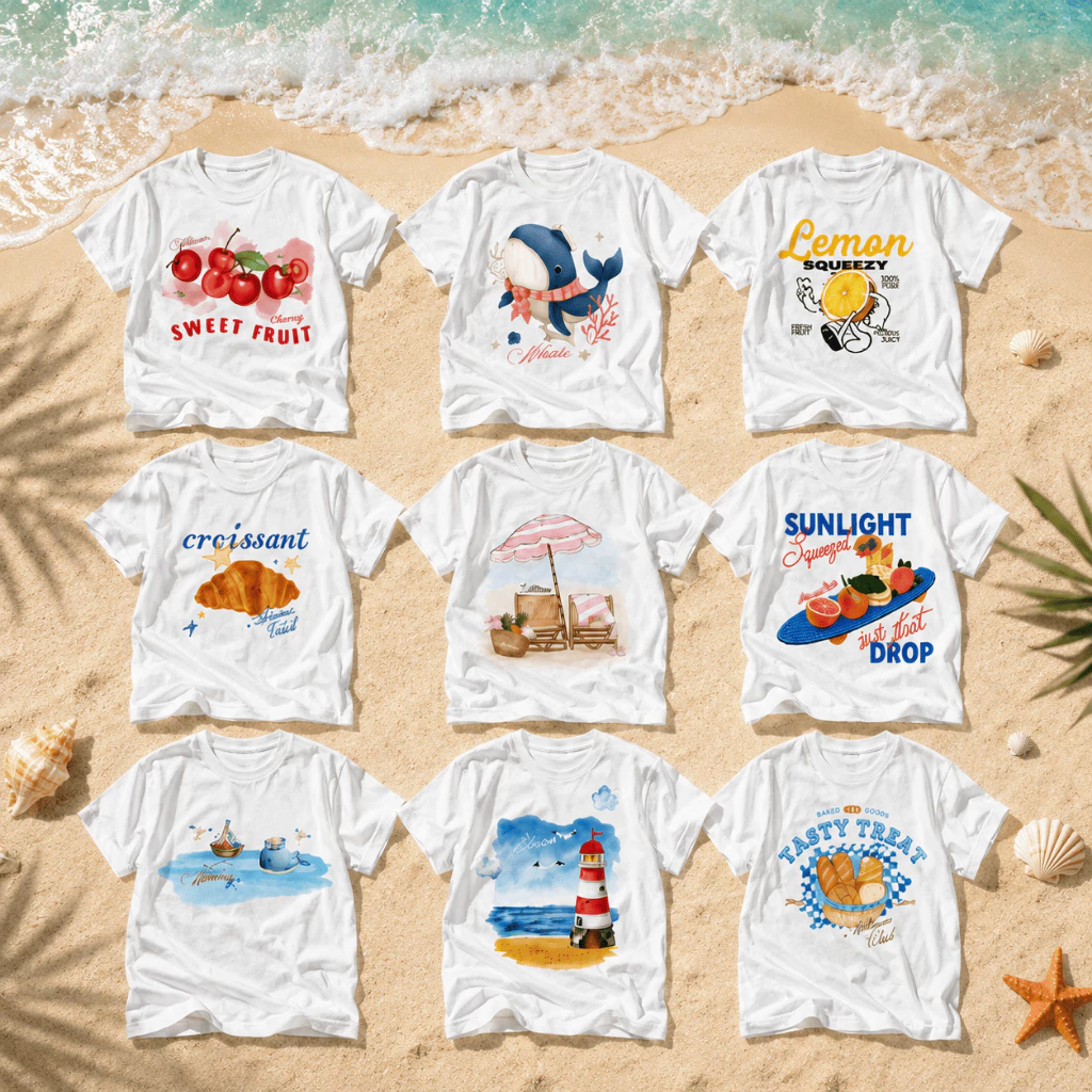 Áo Thun Nam Nữ Du Lịch Biển Summer Escape Form Oversize Cotton Mềm Thoáng Mát Team Building