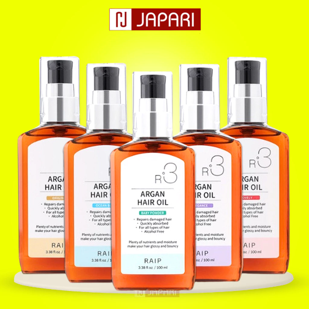 Tinh Dầu Dưỡng Tóc Argan Oil Raip R3 Argan Hair 100ML CHÍNH HÃNG - Chai Xịt Dưỡng Tóc Uốn Phục Hồi Tóc Hư Tổn JAPARI