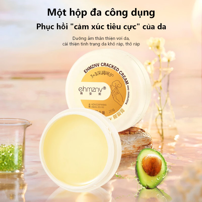 [Combo 4 Tặng 2] Kem Dưỡng Ẩm Chống Nứt Nẻ Da ehmznv 20g - Cấp Ẩm Sâu, Mạnh Mẽ, Phù Hợp Mọi Loại Da