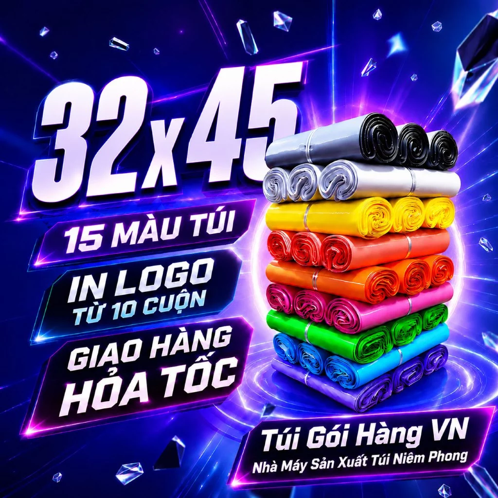 [1 Cuộn] Túi Gói Hàng 32x45 Đóng Hộp Giày Tiêu Chuẩn, Giao Hỏa Tốc, Giá Đã Bao Gồm VAT - Túi Gói Hàng VN