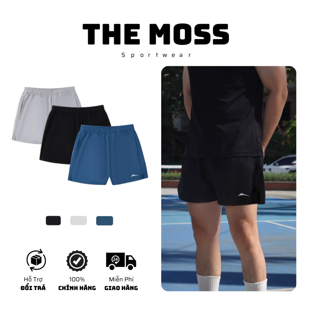 The Moss - Quần Short Thể Thao Nam 5 Inch Form Trên Gối, Vải Siêu Nhẹ Co Giãn, Short Thể Thao