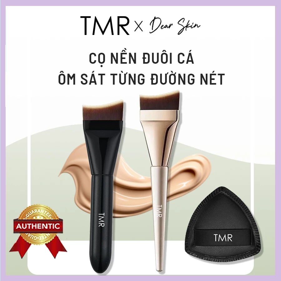 Cọ Đánh Nền Thế Hệ Mới TMR F-M760, M770 Kiểu dáng đuôi cá giúp dễ tán cho lớp nền mịn đều và tự nhiên