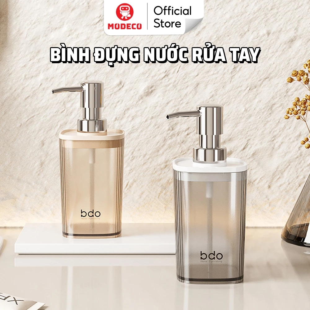 Chai Đựng Nước Rửa Tay, Dầu Gội, Sữa Tắm Modeco Có Vòi Nhấn Tiện Lợi Cao Cấp, Thiết Kế Sang Trọng