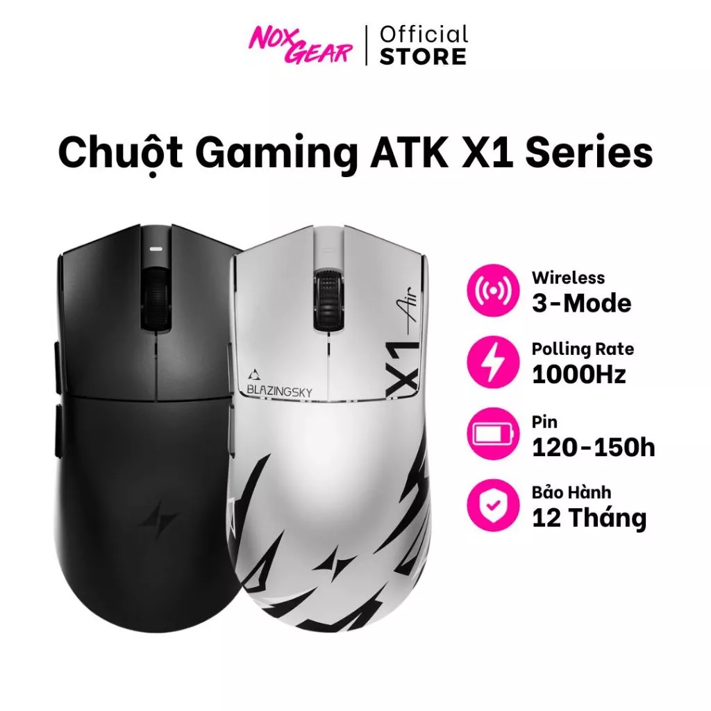 [GIAO NGAY] Chuột Gaming ATK X1 V2 Ultimate | X1 V2 Ultra Max | ATK X1SE | X1S | X1 - Chính Hãng - Bảo Hành 1 Năm