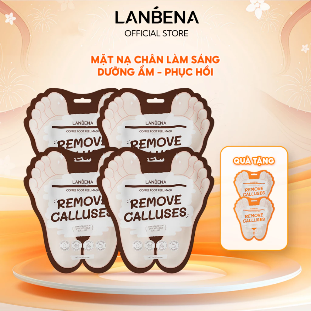 Lanbena  Mặt Nạ Chân (40g)-Dạng Lột Tẩy Tế Bào Chết,cải thiện da thô ráp