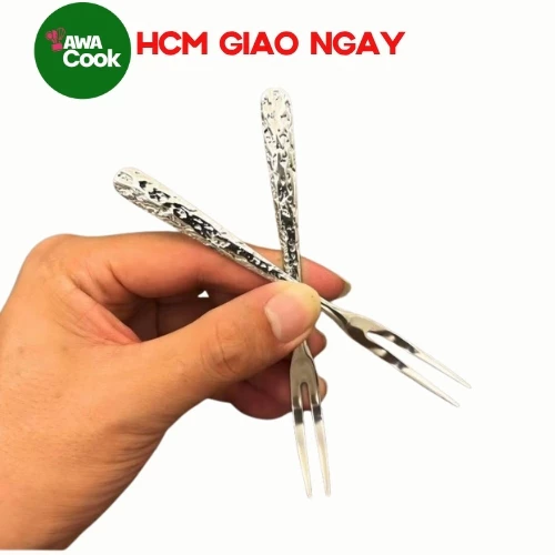 Nĩa trái cây, ăn bánh - Bộ 2 Nĩa Trái Cây Inox 304  Dày Dặn Thanh Lịch  Món Tráng Miệng 2 Răng