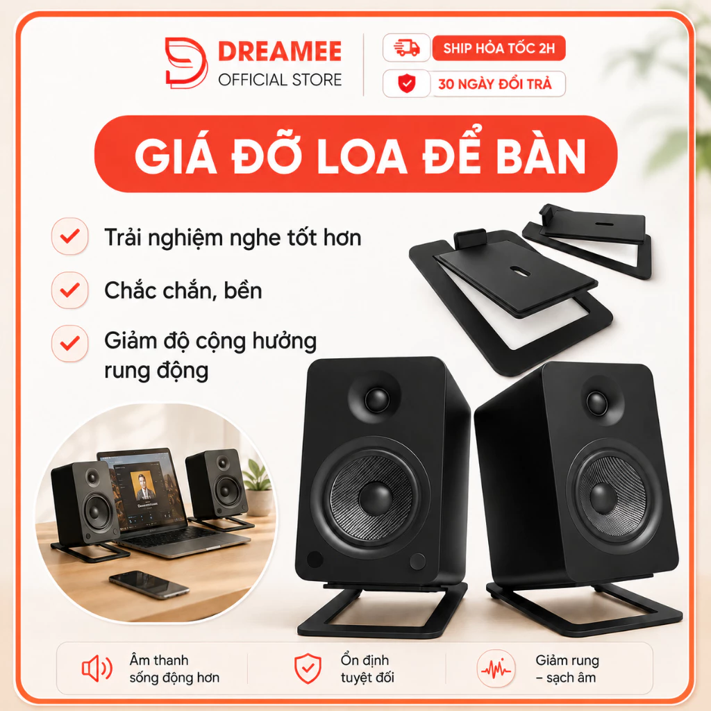 Giá đỡ Loa, Chấn đế cho Loa bằng kim loại, Nghiêng 16 độ tăng trải nghiệm nghe âm thanh