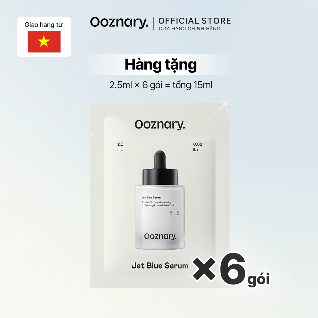 [GIFT][QUÀ TẶNG KHÔNG BÁN][6 Gói] Tinh chất Ooznary Jet Blue Serum 50ml phục hồi hàng rào da (2.5ml x 6ea)