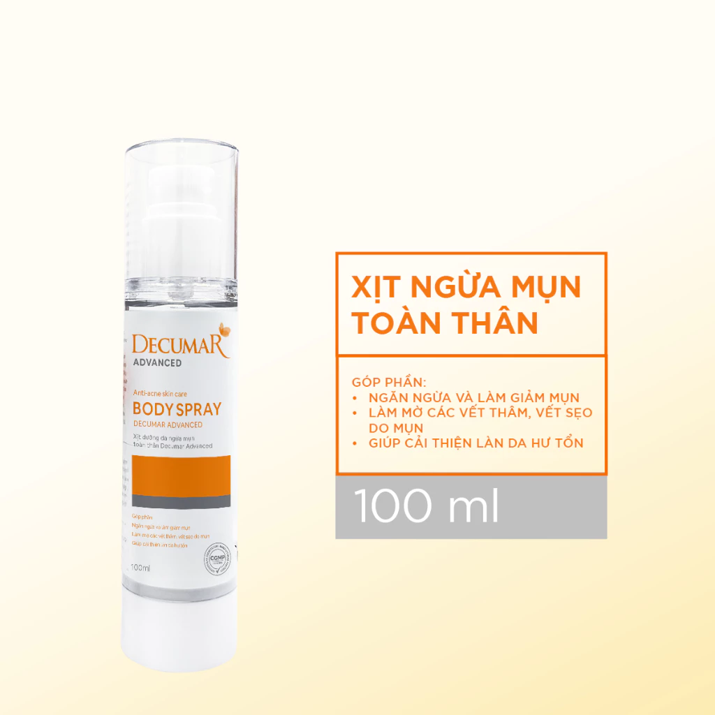 [Hàng tặng không bán] Xịt dưỡng da ngừa mụn toàn thân Decumar Advanced 100ml - HN0683