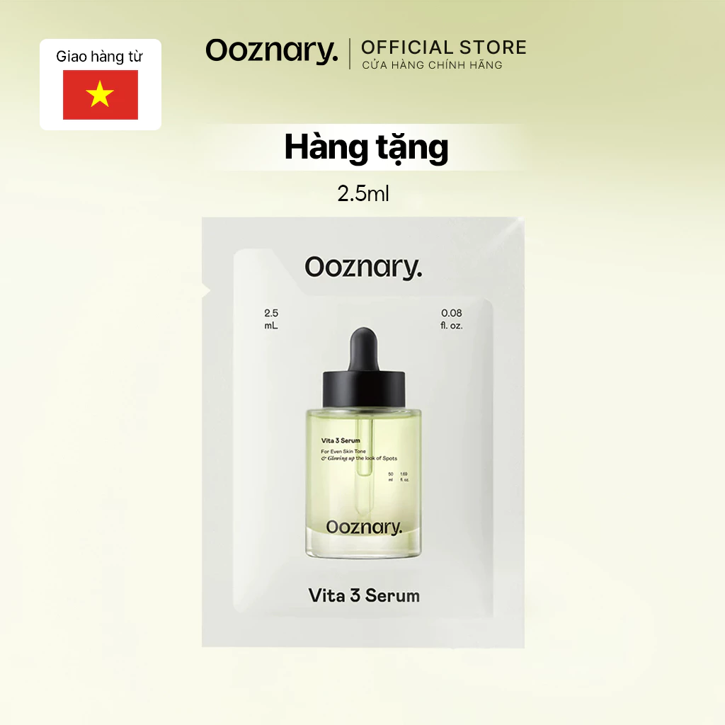 [GIFT][QUÀ TẶNG KHÔNG BÁN][3 Gói] Tinh chất Ooznary Vita 3 Serum 2.5ml sáng da mờ thâm làm dịu da
