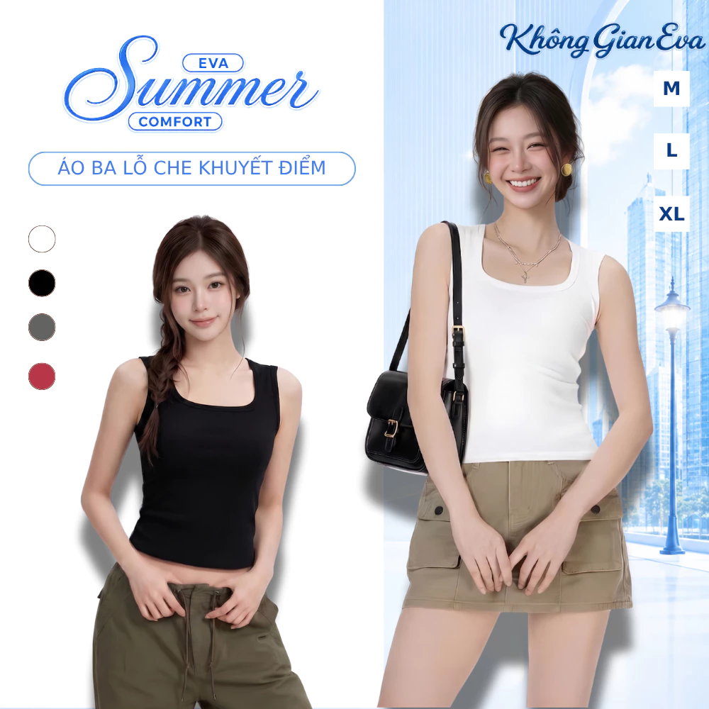 Áo Ba Lỗ Nữ Mút Ép Chất Viscose Mềm Mát, Dây Vai Bản To Che Mỡ Nách, Ôm Vòng 1 Tôn Dáng 8009 V1