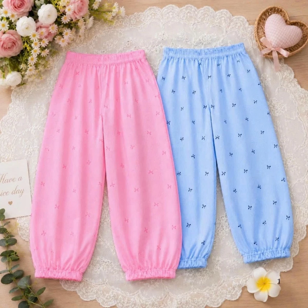 [14-44kg] ẢNH CHỤP THẬT Quần dài ống xuông dành cho bé gái mềm nhẹ, thoải mái mã Quần BO - SHOP KEN KIDS