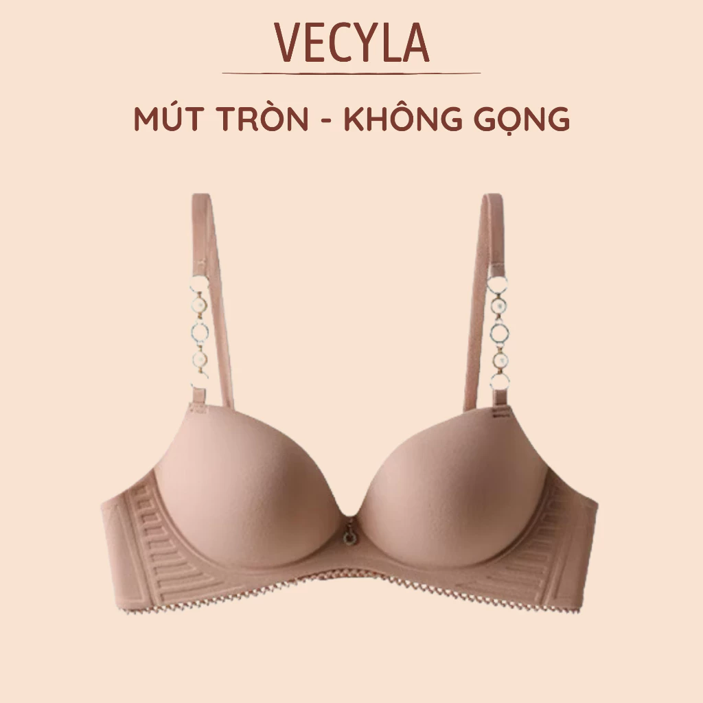 Áo lót nữ VECYLA, áo lót nữ E02 đệm bàn tay nâng ngực tạo khe chống xệ chất su mềm mịn