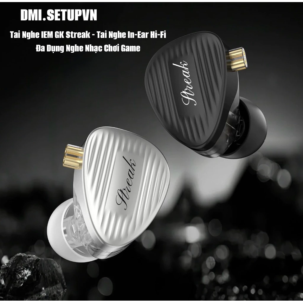 (New-BH 6T) 🚀 Tai Nghe IEM GK Streak - Tai Nghe In-Ear Hi-Fi Đa Dụng Nghe Nhạc Chơi Game - Hàng Chính Hãng