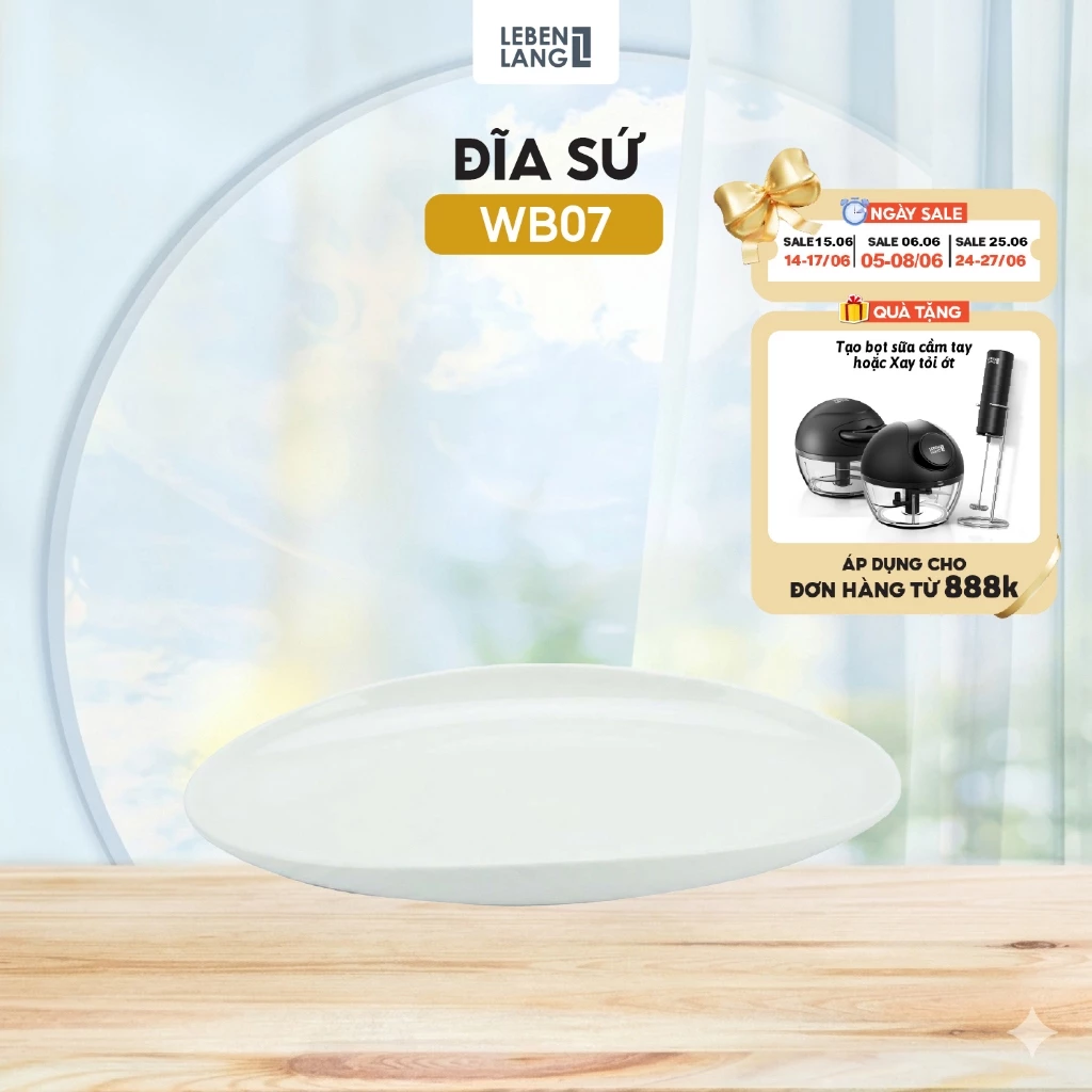 ĐĨA SỨ CAO CẤP LEBENLANG WB07, 20x30CM | SỨ DÀY, CHỊU NHIỆT, AN TOÀN THỰC PHẨM