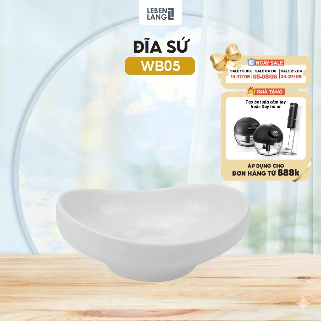 BÁT SỨ CAO CẤP LEBENLANG WB05, 21x21.5CM | SỨ DÀY, CHỊU NHIỆT, AN TOÀN THỰC PHẨM