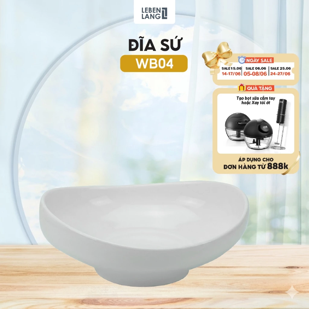 BÁT SỨ CAO CẤP LEBENLANG WB04, 14–14.5CM | SỨ DÀY, CHỊU NHIỆT, AN TOÀN THỰC PHẨM