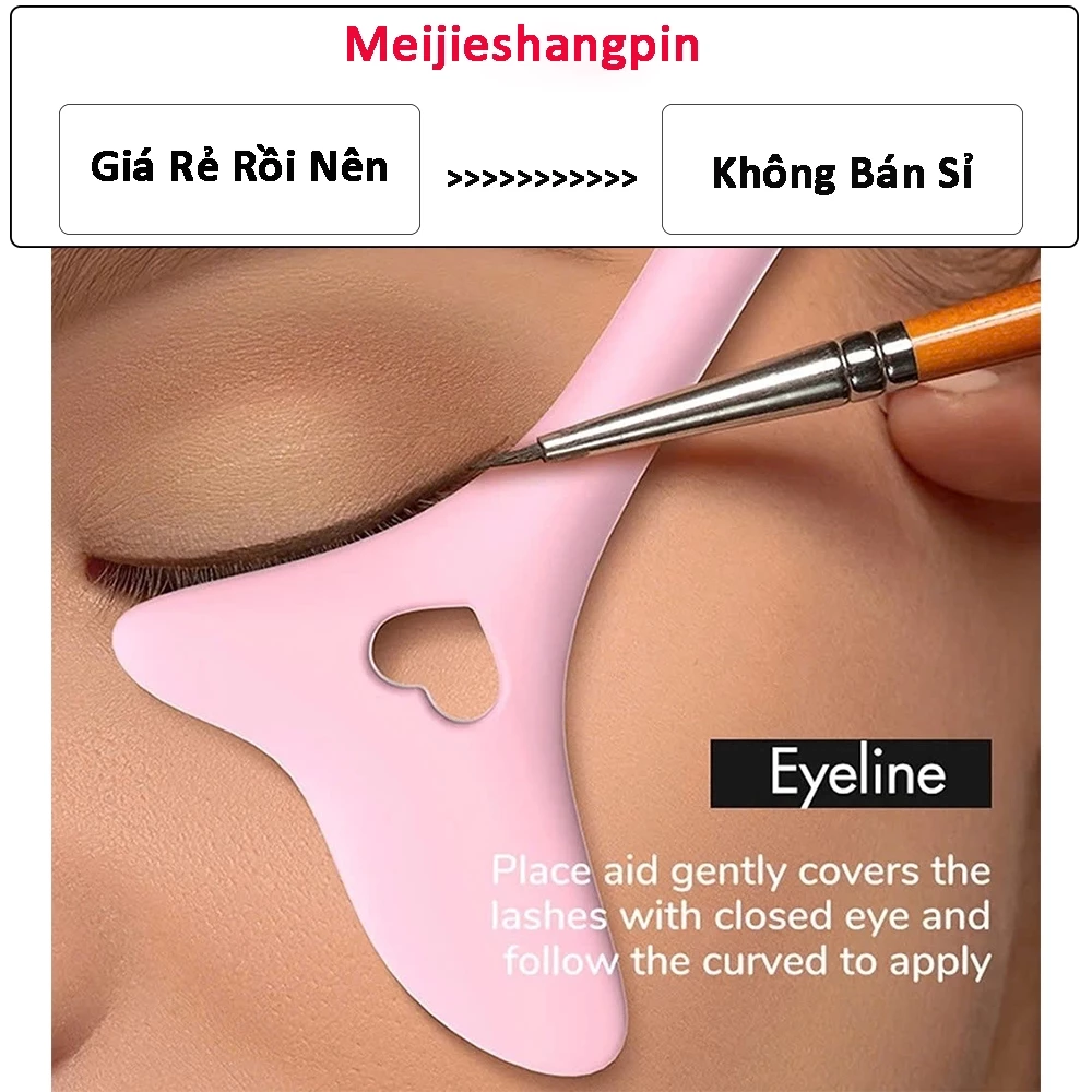 Dụng Cụ Hỗ Trợ  Kẻ Mắt 3 In 1 Bằng Silicone Dễ Dàng Trang Điểm Mắt