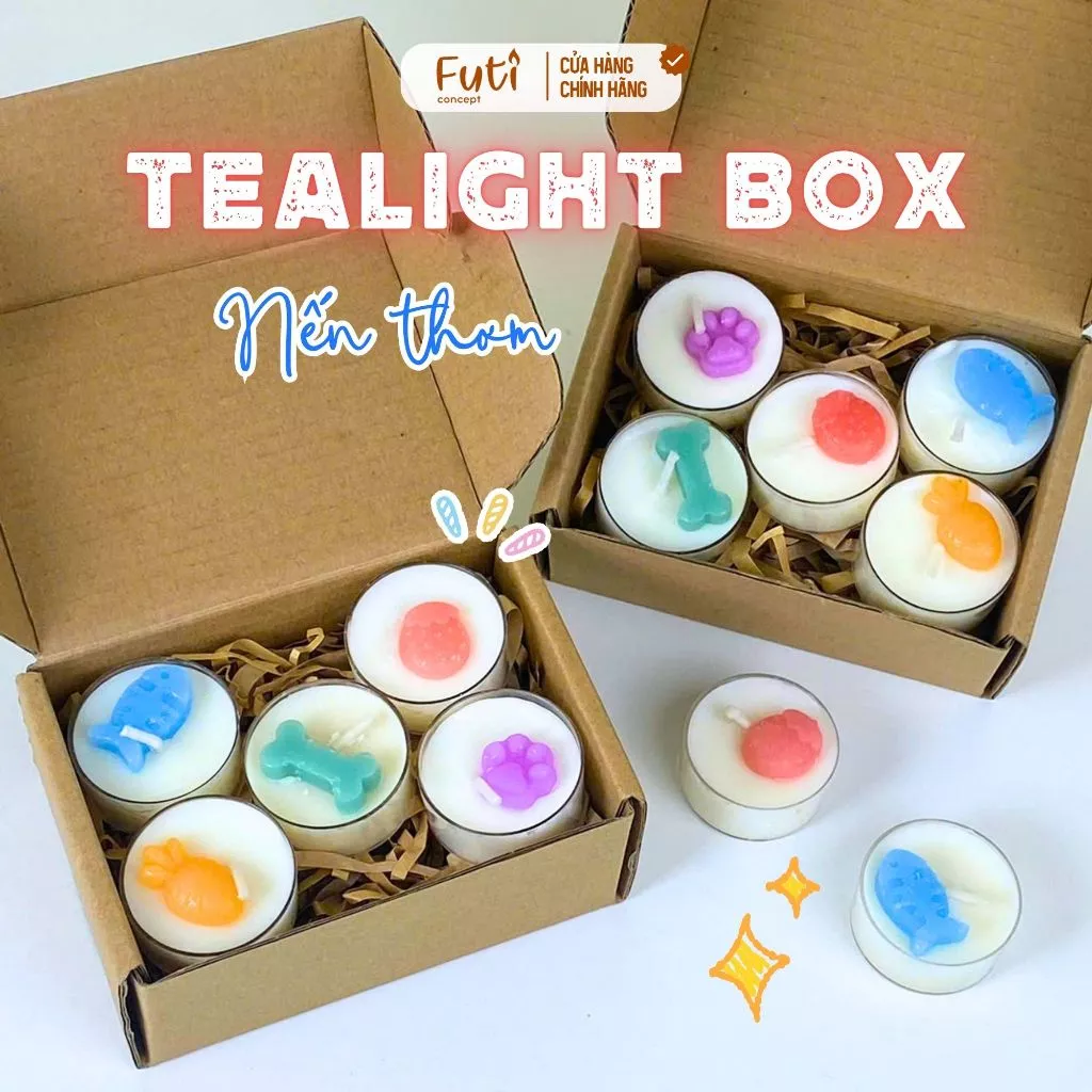 Set Nến Tealight Topping Dễ Thương – Trang Trí Không Gian, Quà Tặng Người Yêu Bạn Bè