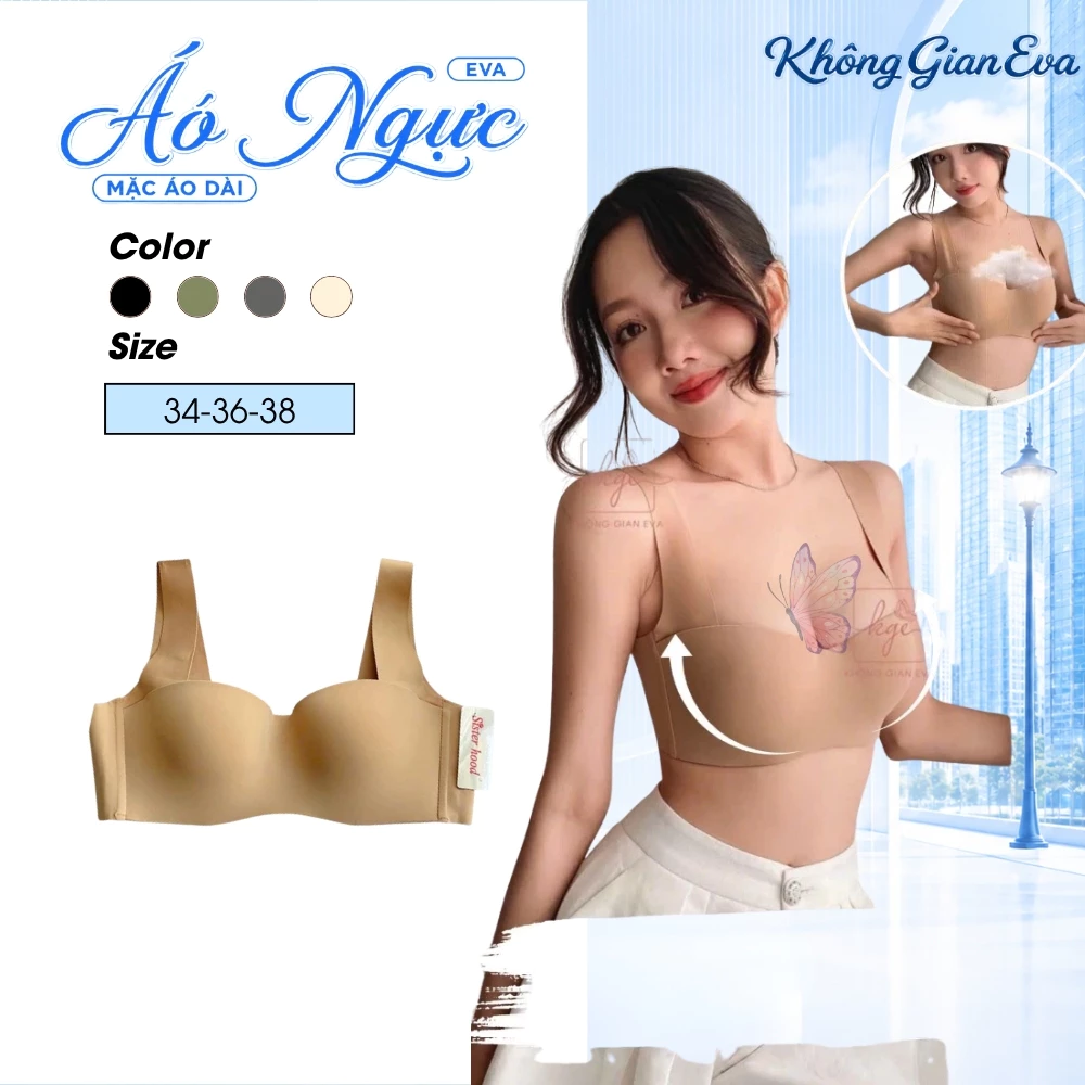 Áo Cúp Ngực Bản To Tan Viền Gọng Ẩn Không Đường May Nâng Đỡ V1 Áo Ngực Mặc Áo Dài 864