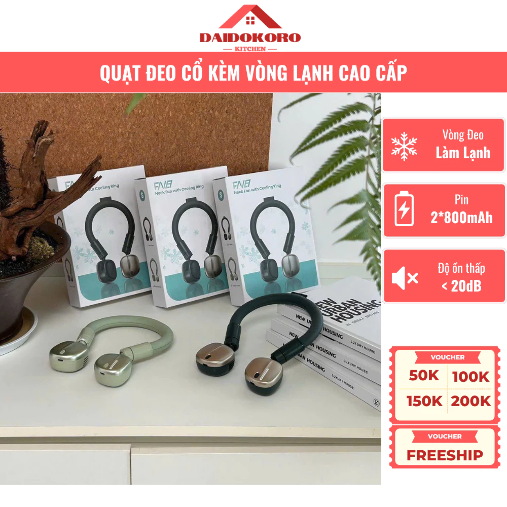 [HOT 2026] Quạt Đeo Cổ Kết Hợp Vòng làm Lạnh Thời Trang – Điều Hòa Mini Hot Nhất Năm 2026
