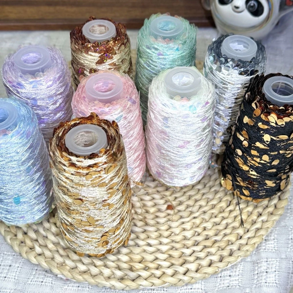 Sợi Kim Sa Hologram 100G Móc Túi Handmade Cao Cấp - Len Kim Tuyến Lấp Lánh Làm Túi Xách, Hoa Len, Thú Bông, Phụ Kiện DIY