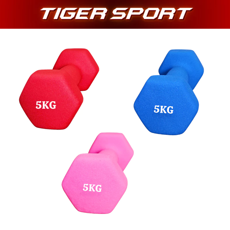 Tạ Tay Tập Gym , Yoga Loại 5kg - Chất Liệu Gang Bọc Cao Su - TK Sport - TT05
