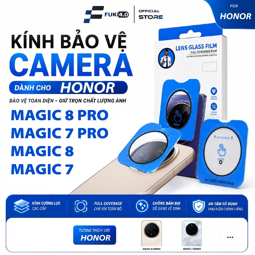Cường lực bảo vệ camera có khung trợ dán cho HONOR MAGIC 8 PRO MAGIC 7 PRO MAGIC 8 MAGIC 7