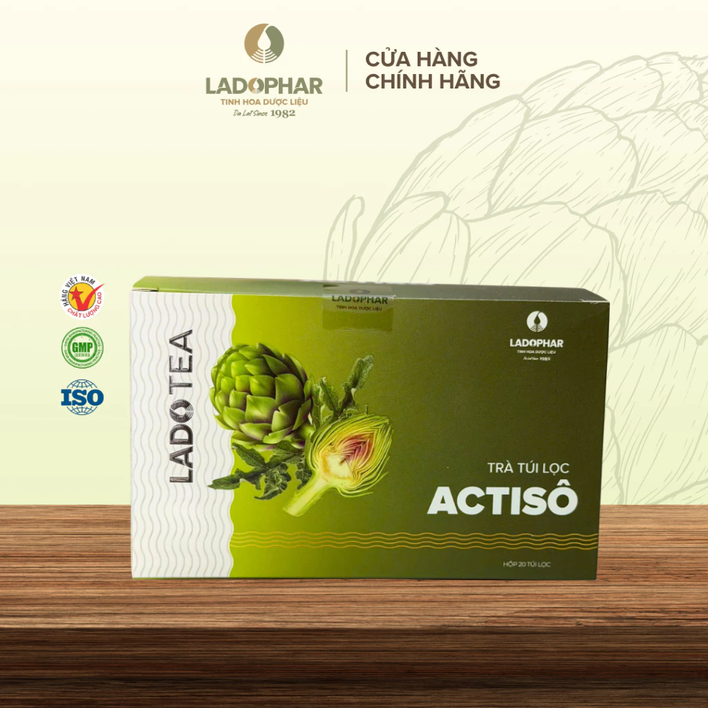 [COMBO 4] LADO TEA TRÀ ACTISÔ TÚI LỌC HỘP 20 TÚI