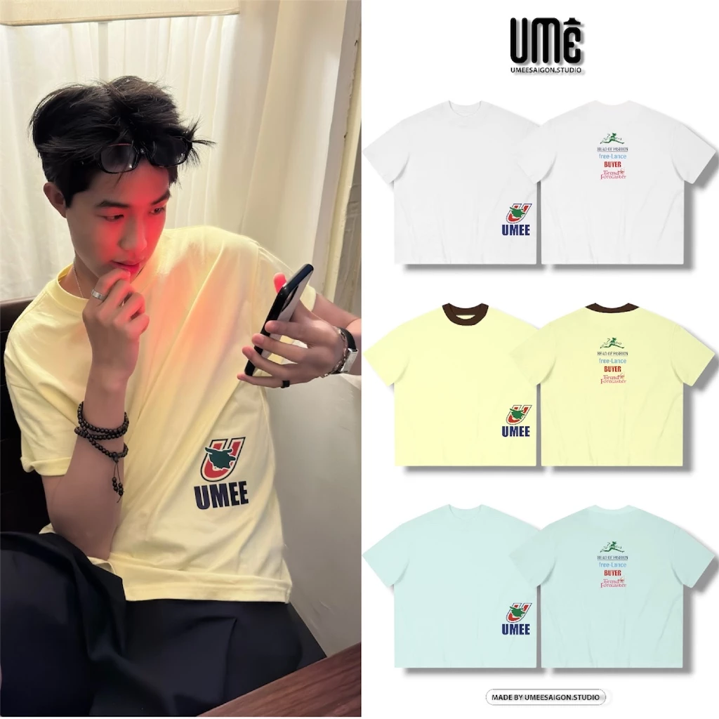 UMESAIGON Áo Thun Form Boxy Tay Ngắn Cotton Cổ Tròn Nam Nữ "UMEE BUYER"