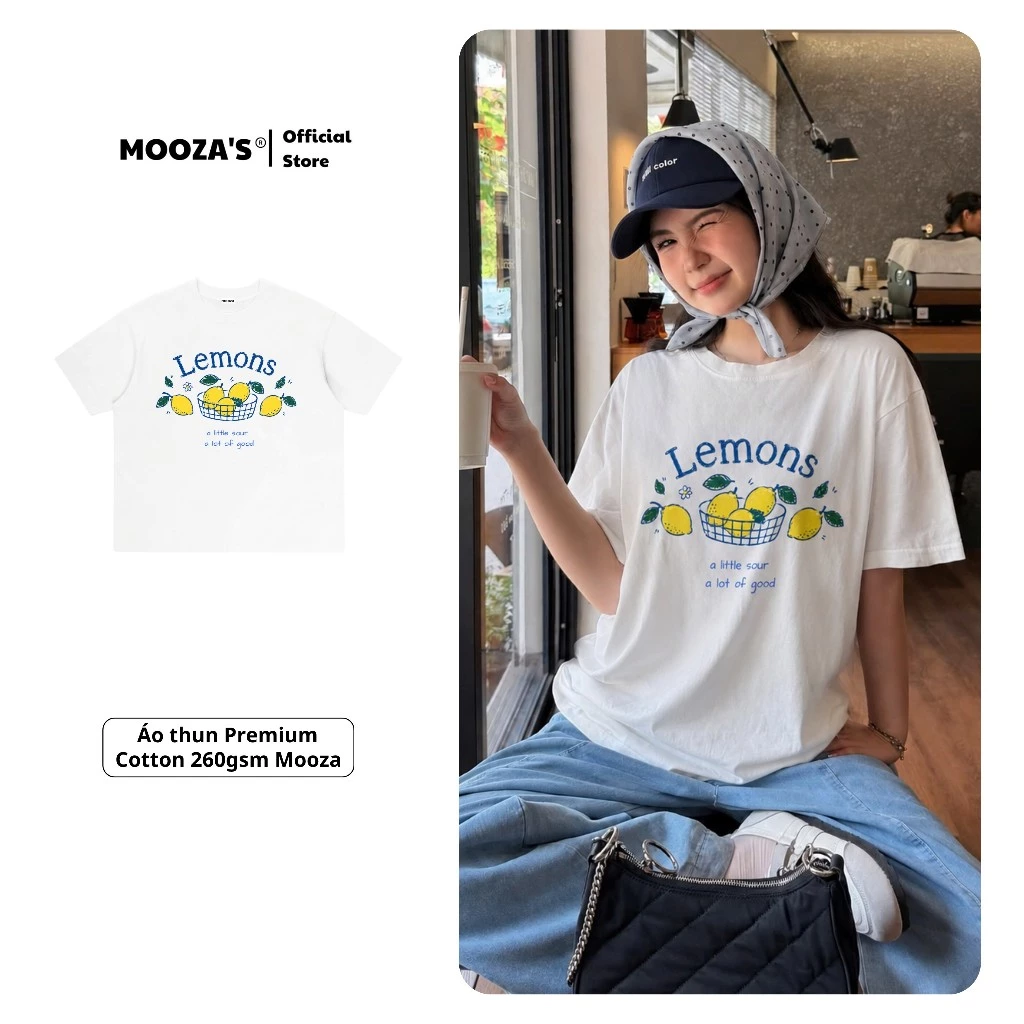 Áo Thun Summer Signature Form Oversize Unisex - Cotton 100% Cực Xịn Premium/Lemons