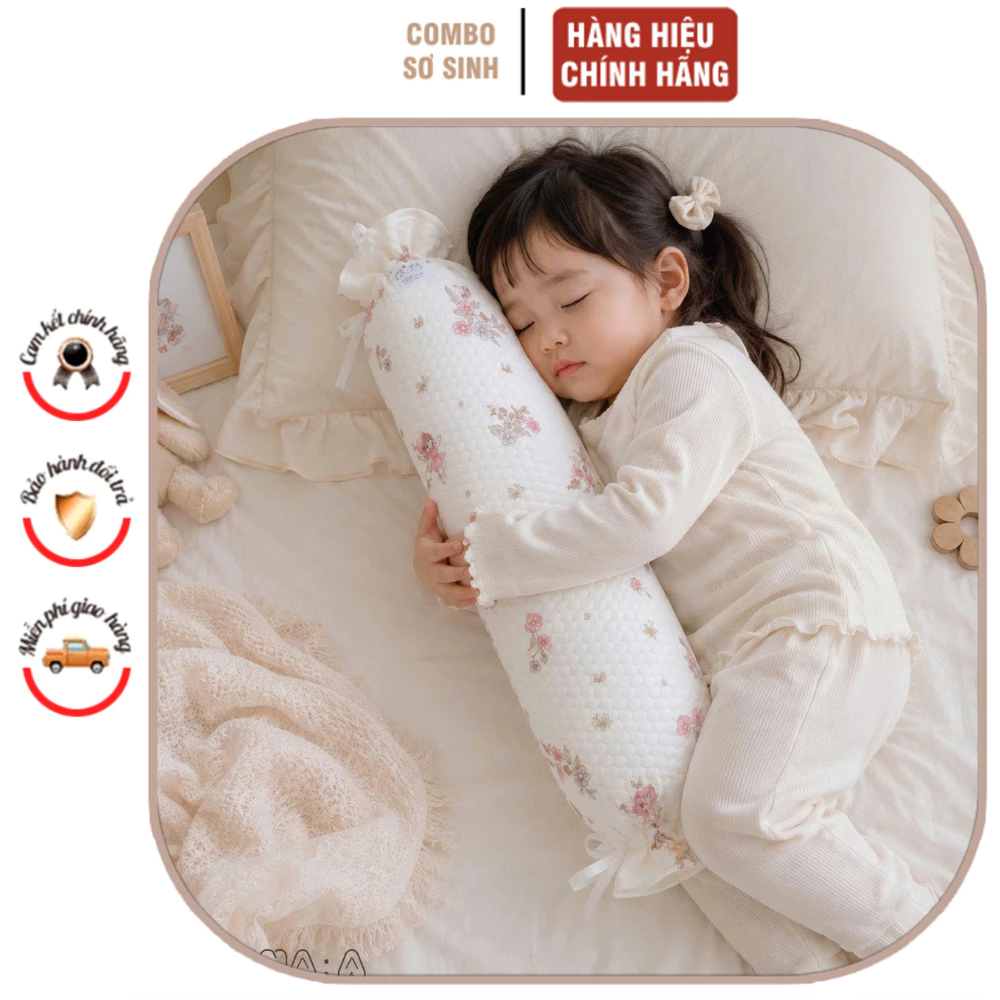 Gối ôm hình kẹo Monona - Gối ôm ngủ, gối ôm dài cho trẻ cotton lụa mềm mại, họa tiết cố tích, êm ái cho giấc ngủ của bé